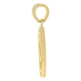 thumbnail image 3 of 10K Yellow Gold Round CZ Unisex 0.95" Diamond Cut Charm Circle Medallion Pendant, 3 of 3