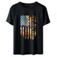 thumbnail image 4 of Camiseta de mujer Camisetas divertidas y lindas de manga corta Camiseta con estampado de bandera del Día de la Independencia Tops Blusa Regalo para mujer Pompotops hfajkhk130605, 4 of 8
