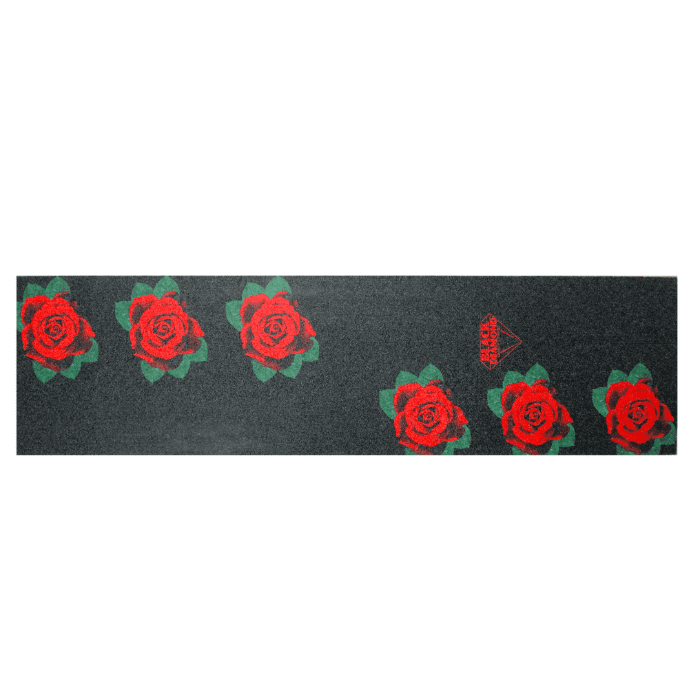 Black Diamond Grip Skateboard Graphic Griptape Sheet Rose 9" x 33" Grip