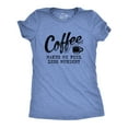 thumbnail image 1 of Womens Coffee Makes Me Feel Less Murdery T shirt Funny Sarcastic Caffeine (Heather Light Blue) - XXL, 1 of 3