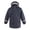Blue, variant on Kids Unisex Waterproof Solid Color Reflective Strip Rain Jacket for School Commute Rainy Season Rainwear 90