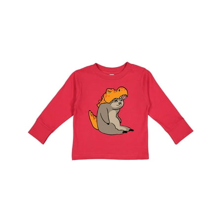 

Inktastic Halloween Sloth Dinosaur Gift Toddler Boy or Toddler Girl Long Sleeve T-Shirt