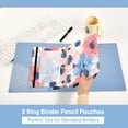 thumbnail image 5 of 2 Pack Flip Folders with Clear PVC Window Binder Pouches 3-Ring Binder Organizer for Office & Home Pink and Blue Large Flowers, 5 of 6