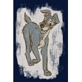 thumbnail image 2 of Boy's Lady and the Tramp Retro Sketch Pose Graphic Tee Navy Blue X Small, 2 of 4