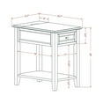 thumbnail image 2 of East West Furniture Denison 24" Wood Nightstand with 1 Drawer in Jacobean Brown, 2 of 6
