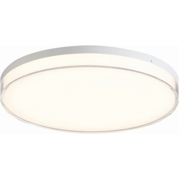 Minka Lavery 759-2-44-L LED Low Profile Round Outdoor LED Flush Mount with Acrylic Shade, 1-Light 25 Watt, 2"H x 11"W, White