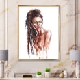 thumbnail image 2 of Designart 'Portrait of Afro American Woman VIII' Modern Framed Canvas Wall Art Print, 2 of 5