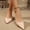 Beige, variant on Women's Comfortable Pointed Toe Closed Toe Mule Sandals Adjustable Heel Strap Plus Size Spring Summer Trendy White 36