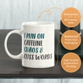 thumbnail image 3 of I Run On Caffeine Chaos & Cuss Words 11oz Plastic Coffee Mug, 3 of 3