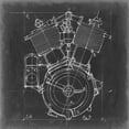 thumbnail image 2 of Harper, Ethan 15x15 Black Ornate Wood Framed with Double Matting Museum Art Print Titled - Motorcycle Engine Blueprint IV, 2 of 4