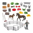 thumbnail image 1 of Juego de establo de caballos ecuestre, juguetes de jinete realistas, accesorios de PVC, aprendizaje 10208, 1 of 9