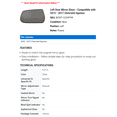 thumbnail image 2 of Left Door Mirror Glass - Compatible with 2015 - 2017 Chevrolet Equinox - Dorman, 2 of 2