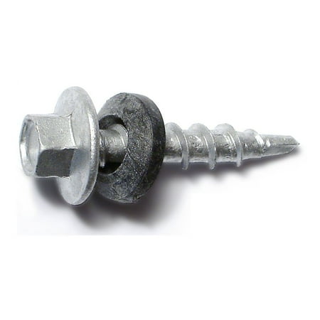 

#10-14 x 1 Silver Ruspert Coated Steel Hex Washer Head Pole Barn Self-Drilling Screws SDSHWS-152