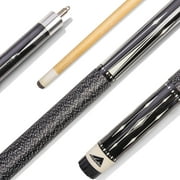 Mizerak 57" Deluxe Hardwood Cue (2-Piece) with 12mm Ferrule with Leather Tip, Hardwood Construction and High Gloss Finish