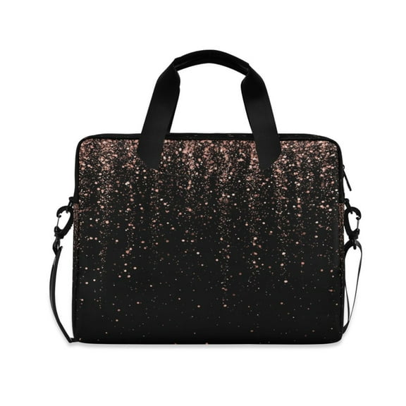 16" Laptop Tote Bag Laptop Sleeve Case Computer Briefcase for Work & Travel Rose Gold Glitter