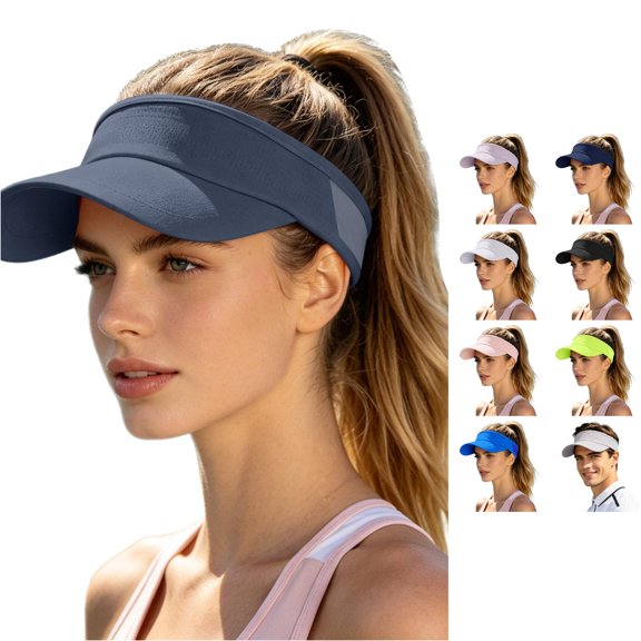 Unir Breathable Sports Sun Visor for Men Women, Wide Brim UV Protection, Lightweight Cycling Running Hat, 1 Piece, One Size