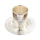 thumbnail image 2 of Taza de café con y platillo con decoración en relieve, copa de cóctel Elías para rituales judíos, Hanukkah, boda, Pascua judía, 2 of 8