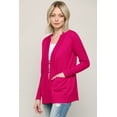 thumbnail image 2 of Made by Johnny Women's Women's Open Front Knit Cardigan XXXL MAGENTA, 2 of 6