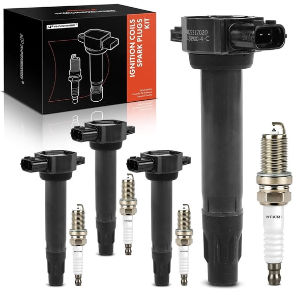 A-Premium Set of 8 Ignition Coil Pack and Iridium Spark Plugs Compatible with Mitsubishi Outlander Sport 2011-2017, Lancer 2011-2017, RVR 2011-2015, 2.0L, Replace# 1832A016