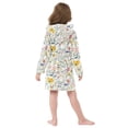 thumbnail image 4 of FORMRS Kids Bathrobe Unisex Hooded Robe Toddler Pajamas Sleepwear, Size 2-3T, Watercolor Wildflowers, 4 of 7