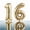 Gold-16, variant on 16 Number Balloons, 40" Gold Giant 16 Foil Mylar Large Digital Balloon Birthday Numbers Jumbo Balloons 16th Anniversary Events Party Decorations Supplies