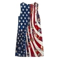 thumbnail image 4 of YuXingFu Independence Day Summer Dresses for Women Maxi V-Neck Plus Size Womens Dress Sleeveless A Line Long Casual Summer Multicolor S, 4 of 6