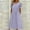Purple, variant on asdoklhq Long Dresses for Women Summer Fashion Solid Color Pocket Short Sleeve Round-Neck Dress Pink L