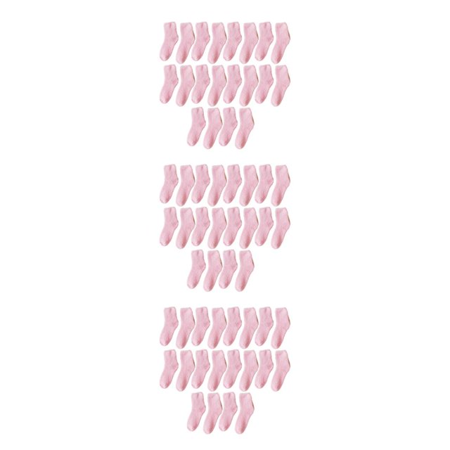 Ruiboury 10piece Elastic Fit For All Feet Shape Extra Thick Socks For Breathability Sweat-absorbing Breathable Exquisite Craft Pink 3Set
