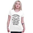 thumbnail image 4 of Funny Antisocial Social Distance UFO Womens Fitted Plus Size Graphic Tee Brisco Brands 2X, 4 of 5