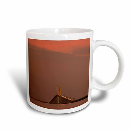 3dRose Florida, St. Petersburg, Sunshine Skyway bridge - US10 WBI0606 - Walter Bibikow, Ceramic Mug, 11-ounce