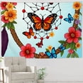 thumbnail image 5 of RKSupls Tapestry Wall Hanging Art, Butterfly Floral Dreamcatcher Boho Colorful Tapestry Decoration for Daily Bedroom, Dorm, Living Room, Apartment Hallway Home Decor, 5 of 5