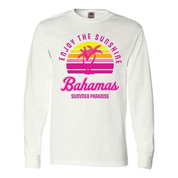 Inktastic Enjoy The Sunshine Bahamas Summer Paradise Long Sleeve T-Shirt