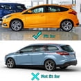 thumbnail image 3 of Ruihe Ajuste para Ford Focus ST RS MK3 Hatchback 2PC 2012 2013 2014 2015 2016 2017 2018 Ventilación de persianas Laterales de Ventana Negra Brillante, 3 of 5