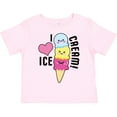 thumbnail image 3 of Inktastic I Love Ice Cream with Cute Ice Cream Cone Boys or Girls Toddler T-Shirt, 3 of 5