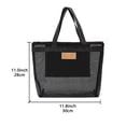 thumbnail image 2 of Vaupan Mesh Beach Bag, Shoulder Bag Large Capacity Ultralight Mesh Swimming Bag with Pockets Suitable for Beach Picnic Vacation, Lightweight and Durable, Simple Universal Toiletry bag (Black), 2 of 7