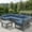 Sky Blue, variant on Covers & all Outdoor CoverRite Foam Seat and Polyfill Back Cushion Set, 5″ Thick Foam, UV Proof Patio Furniture - Gray