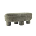 thumbnail image 1 of Tribeca Ottomane d'Appoint en Chenille de Style Mi-Siècle Moderne, Vert Olive, 1 of 9