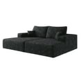 thumbnail image 2 of MAYEERTY 74.8" Black Modern Sofa Bed - Dual Sleeper, No Assembly, Multifunctional for Guest Use, 2 of 7