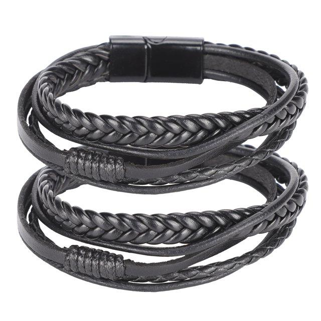 Pulsera De Botón Magnético, Pulsera De Cuero Vintage Portátil Simple Y Cómoda A La Moda, Para Fiestas, Amigos, Viajes, Negocios