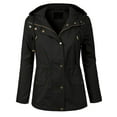 thumbnail image 1 of MixMatchy Women's Casual Safari Military Anorak Utility Hoodie Zip-Up Jacket, 1 of 4
