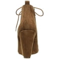 thumbnail image 3 of Jessica Simpson Womens Barlett Leather Open Toe Wedge Pumps, 3 of 5