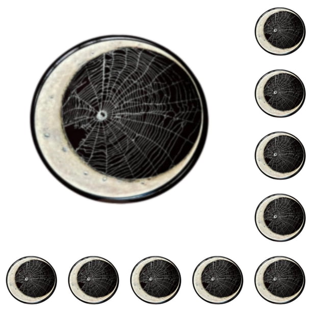 Bewildely Posavasos para bebidas de Halloween, diseño de telaraña espeluznante, duradero para bebidas, elegante posavasos de acrílico para Redondo 10Conjunto
