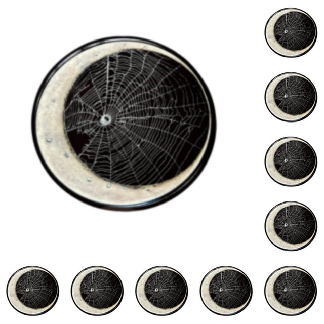 Bewildely Posavasos para bebidas de Halloween, diseño de telaraña espeluznante, duradero para bebidas, elegante posavasos de acrílico para Redondo 10Conjunto