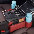 thumbnail image 6 of geerera Car seat gap filler organizer, Car Multifunctional Storage Box with Cup Holder, for Cup Glasses Phones Keys and Cards 11x7.9 inch, 6 of 7
