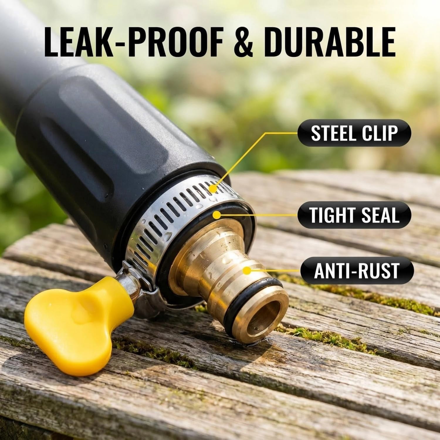 Powerful High-Pressure Water Gun for Car Cleaning - 2026 Upgrade Water Pressure Gun - with Booster Nozzle - Car Wash Water Gun Garden Hose Sprayer - for Watering Plants and Vegetables (Set of 4)