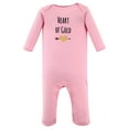 thumbnail image 2 of Hudson Baby Infant Girl Cotton Coveralls 3pk, Heart, 3-6 Months, 2 of 5