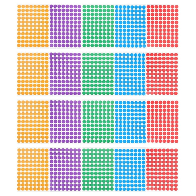 Miangastore 20 Sheets Dot Adhesive Round Stickers Sealing Circle Label Stickers Round Label Stickers