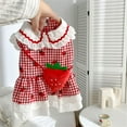 thumbnail image 4 of AOOOWER Charm Strawberry Print Pet Dress Permeable Pet Dress Outfit Birthday Dog Dress for Small Dogs and Cats, 4 of 20