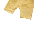 thumbnail image 6 of Summer Baby Boys Casual Short Sleeve Floral Print T-shirt Tops+Shorts Costume Set Yellow L, 6 of 6