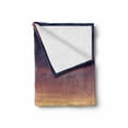 thumbnail image 2 of Nautical Soft Flannel Fleece Blanket, Sunrise Horizon on the Sea with Sailing Logistic Cargo Ship Nautical Destination, Cozy Plush for Indoor and Outdoor Use, 70" x 90", Blue Orange, by Ambesonne, 2 of 6